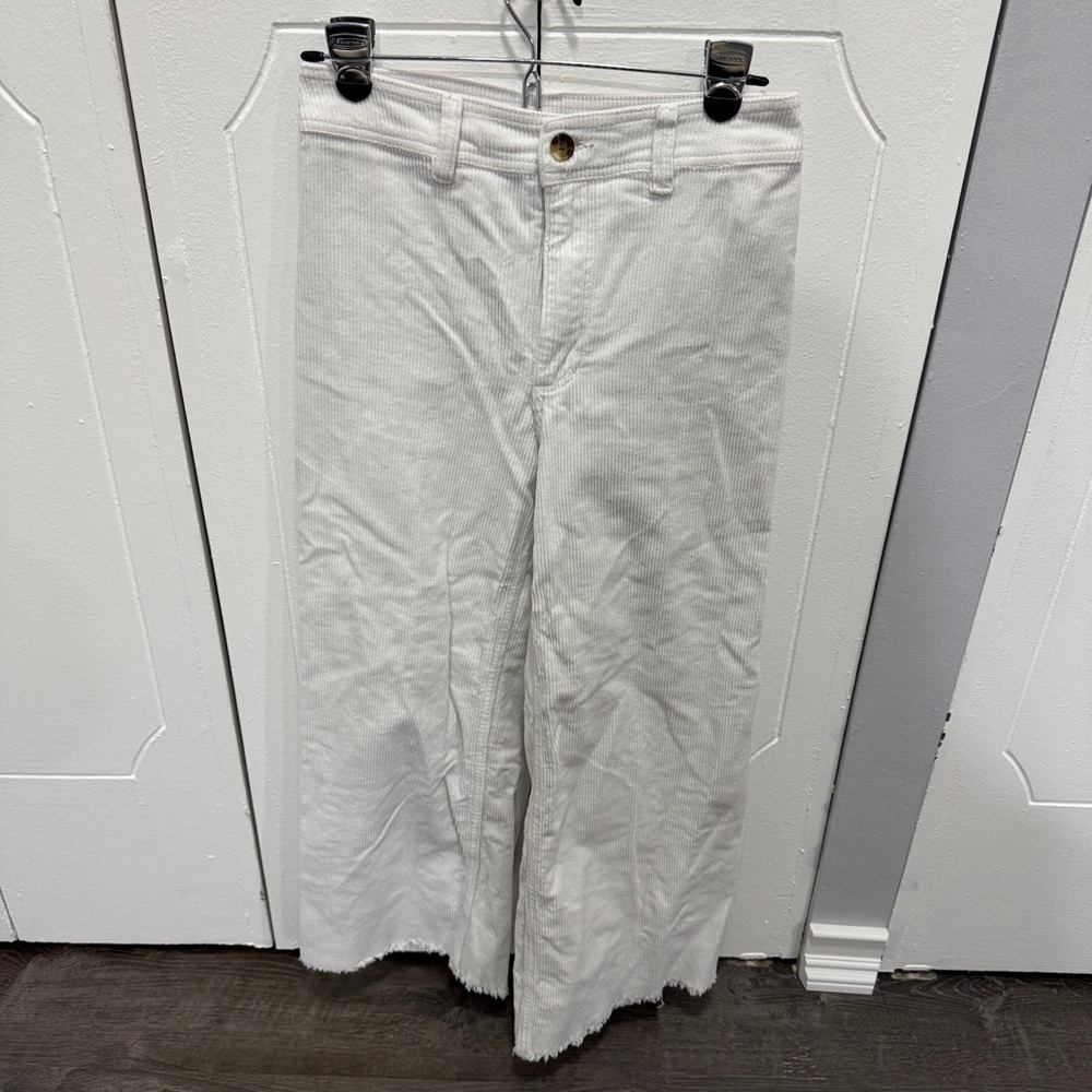 BillaBong White Straight Leg Corduroy Pants